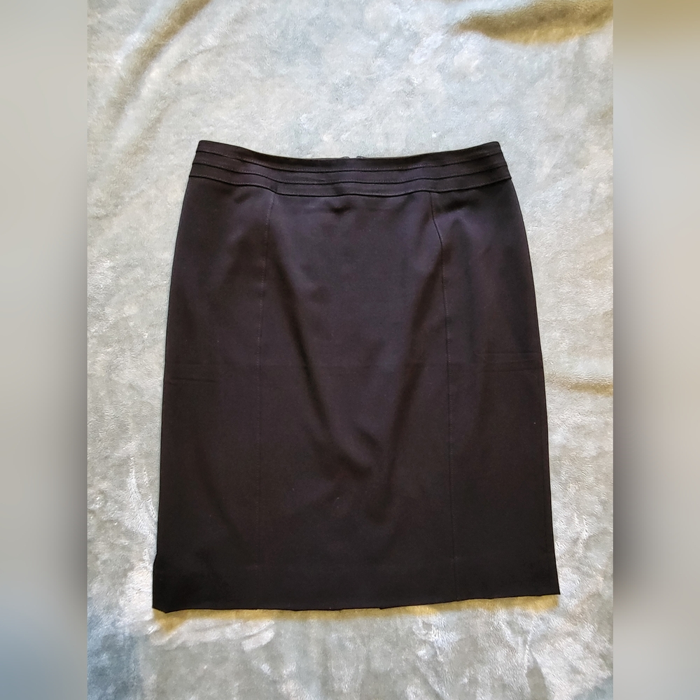 White House Black Market, size 14 black skirt, slit in back